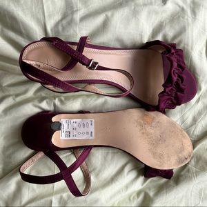 Plum/Maroon size 11 heeled sandals